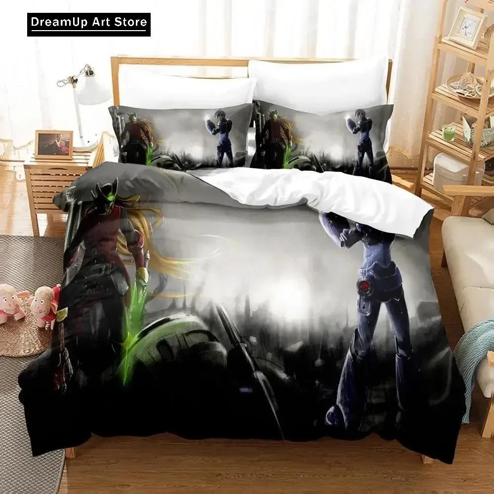 3D Print Fashion Anime Mega Man X DiVE Bedding Set Boys Girls Twin Queen Full Size Duvet Cover Pillowcase Bed Adult Bedroom
