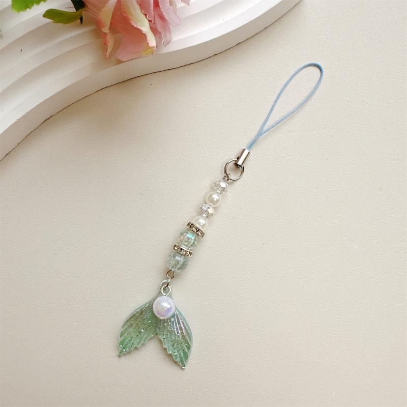 Lovely Mermaids Phone Charm Pendant Sturdy Acrylics Phone Strap for Easy To Use Fashionable Bag Accessory Decoration