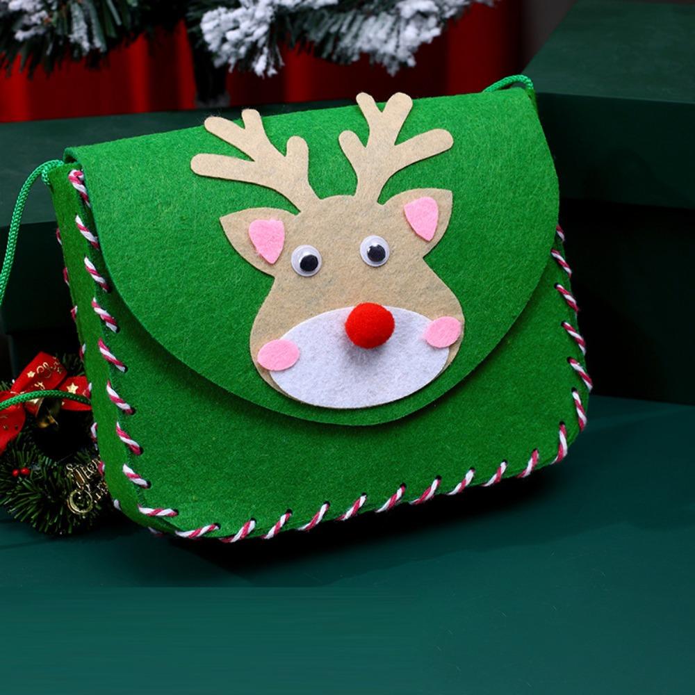 

Взаимодействие родителей и детей Рождественские сумки из материалов для поделок Симпатичная сумка через плечо Занятия по рукоделию Green-Elk