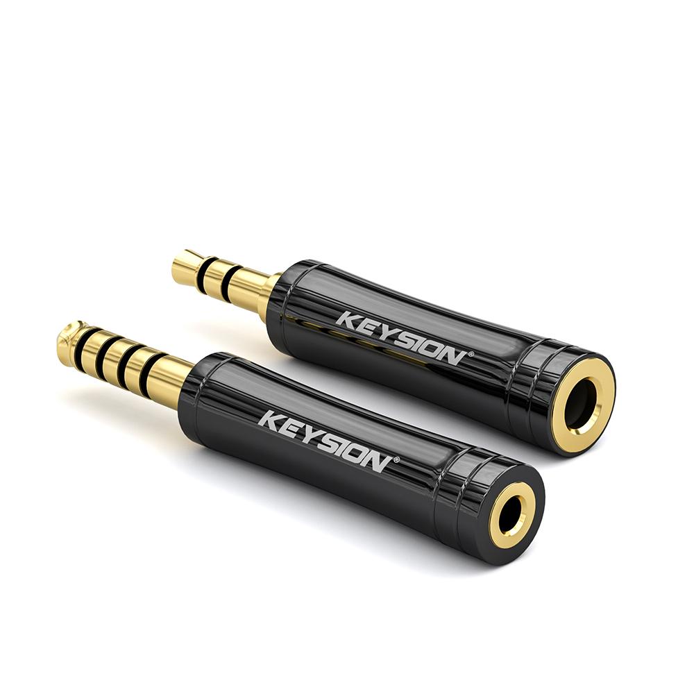 KEYSION HIFI Audio Konvertorové Adaptéry 4.4/3.5mm Samček na 3.5/4.4mm Vyvážené Samičky Slúchadlové Konektory Medené Pozlátené AUX Adaptéry