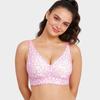 Coppa Gelatina Stampa Leopardo Scollatura a V Profonda Senza Cuciture Senza Ferretto Taglie Forti Comfort Intimo per Donne Uso Quotidiano