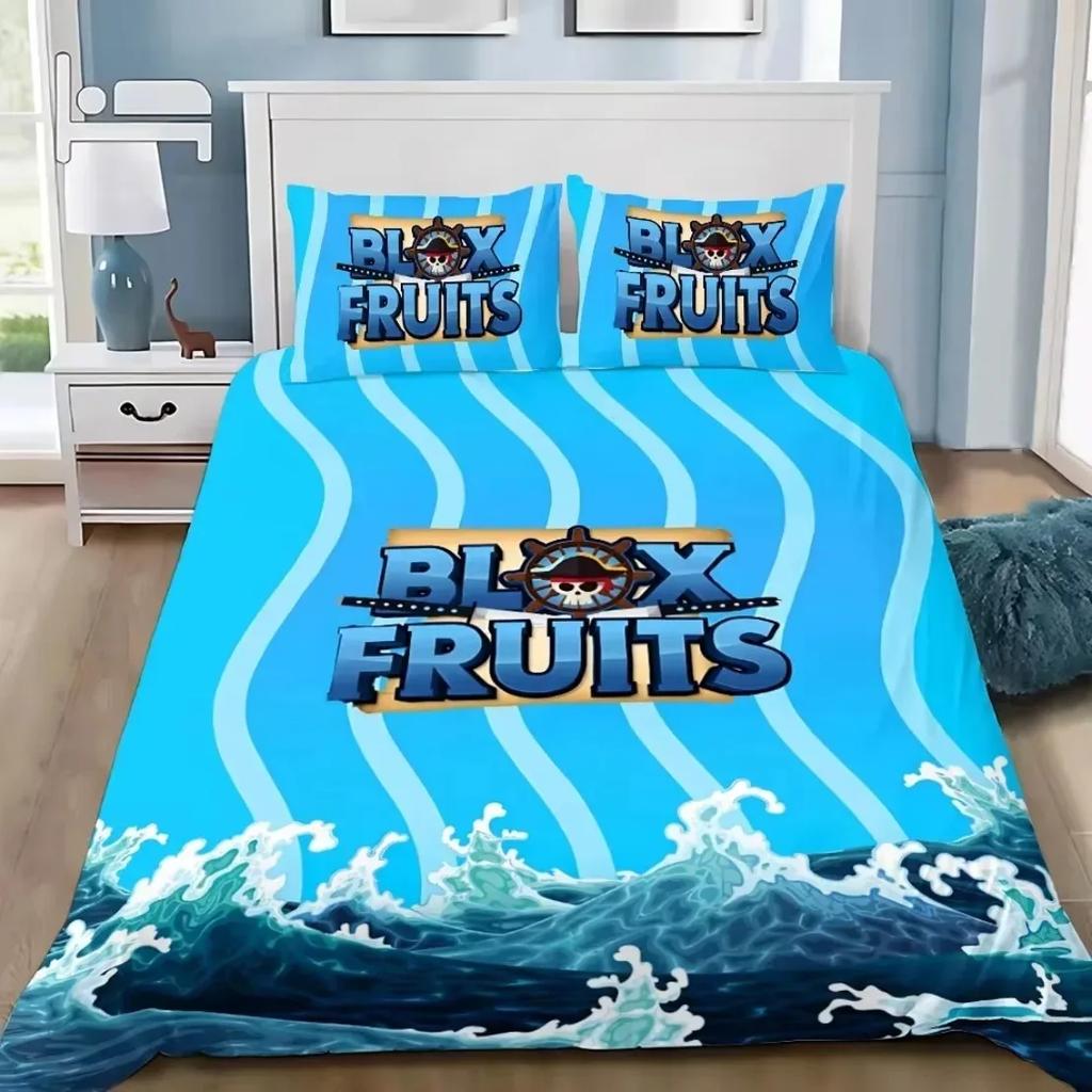 B-Blox F-Fruits Game Bedding Set 3D Cartoon Duvet Cover Set Soft Skin-Friendly Single Double King Size For Kids Birthday Gift