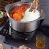 Stainless Steel Hot Pot With Anti Scald Handle Deepen Uniform Heat Distribution Hot Pot Cookware