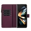 Pro Samsung Galaxy Z Fold6 5G pouzdro na zip PU kožený kryt na telefon