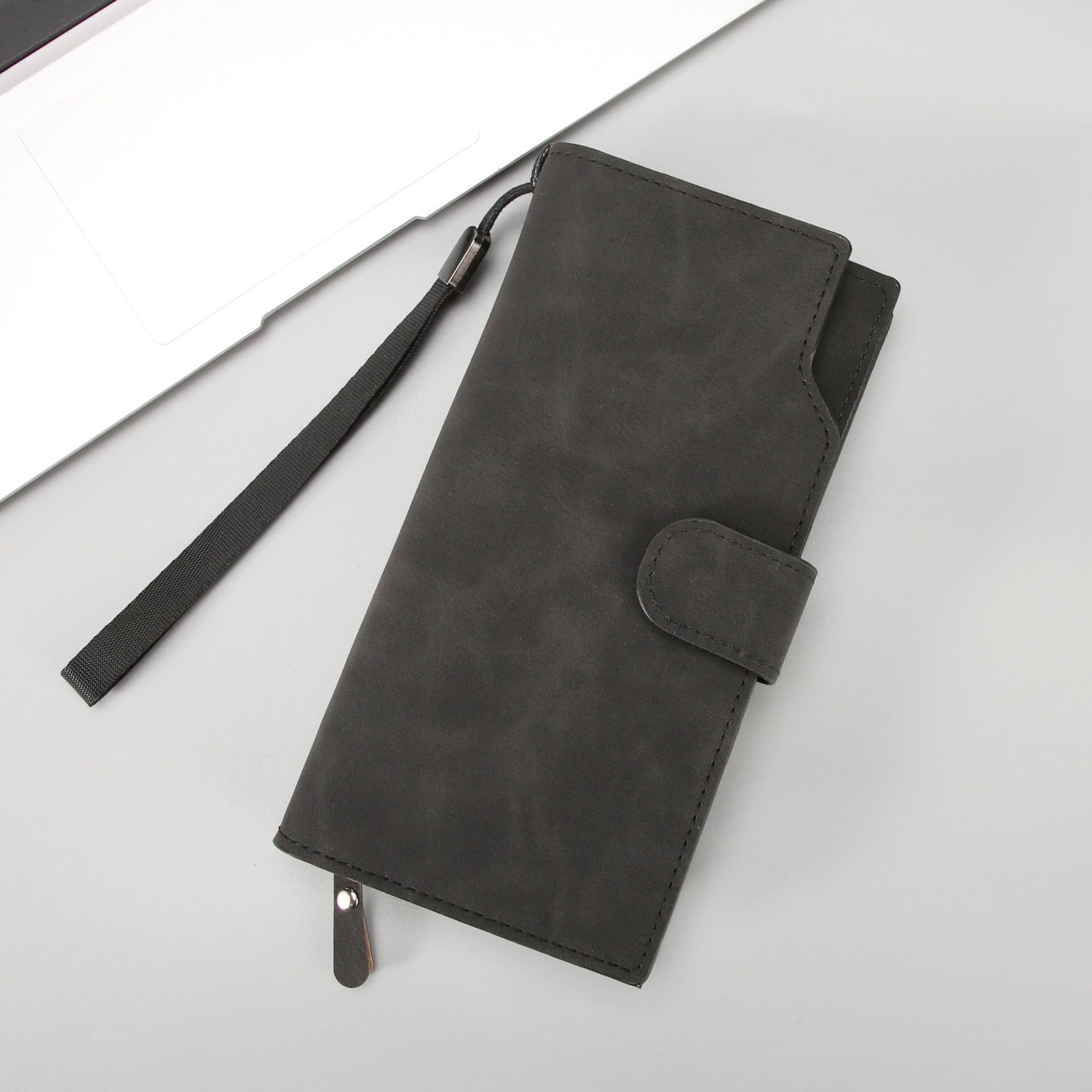 Long Textured Zipper, Large Capacity Wallet, Men s Portable Phone Bag, Hand-held Bag, Minimalist Bag, Wallet