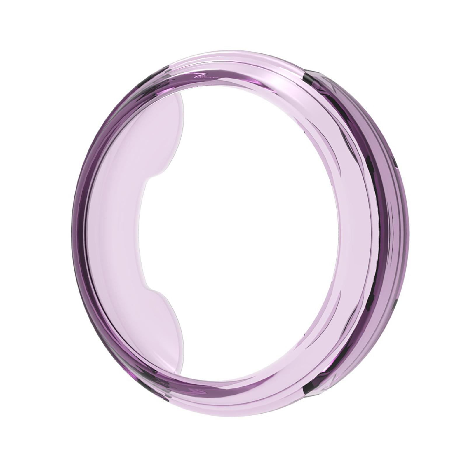 

TPU Cover Shockproof Housing Smartwatch Case for Garmin Lily 2 Half Coverage Bumper Frame Cover Anti Scratch Watch Shell фиолетовый