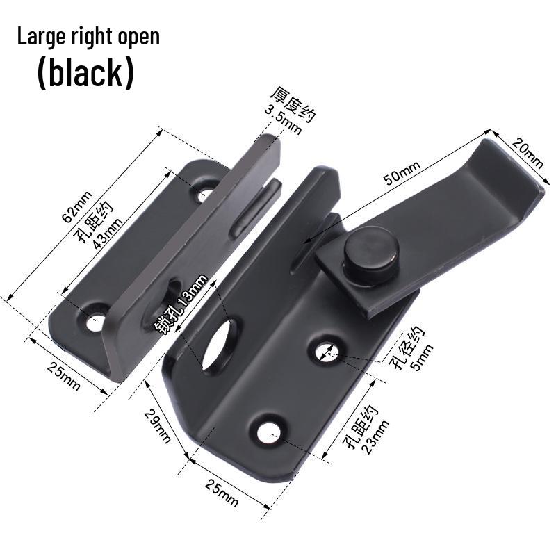 Sukepu Anti-Theft Stainless Steel Slide Bolt Door Latch & Lock for Left/Right Doors