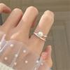 Vintage Irregular Smooth Opening Rings for Women Adjustable Stackable Finger Ring Jewelry Stylish Geometric Accessory