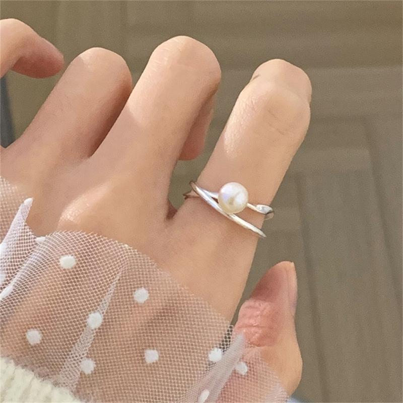 Vintage Irregular Smooth Opening Rings for Women Adjustable Stackable Finger Ring Jewelry Stylish Geometric Accessory