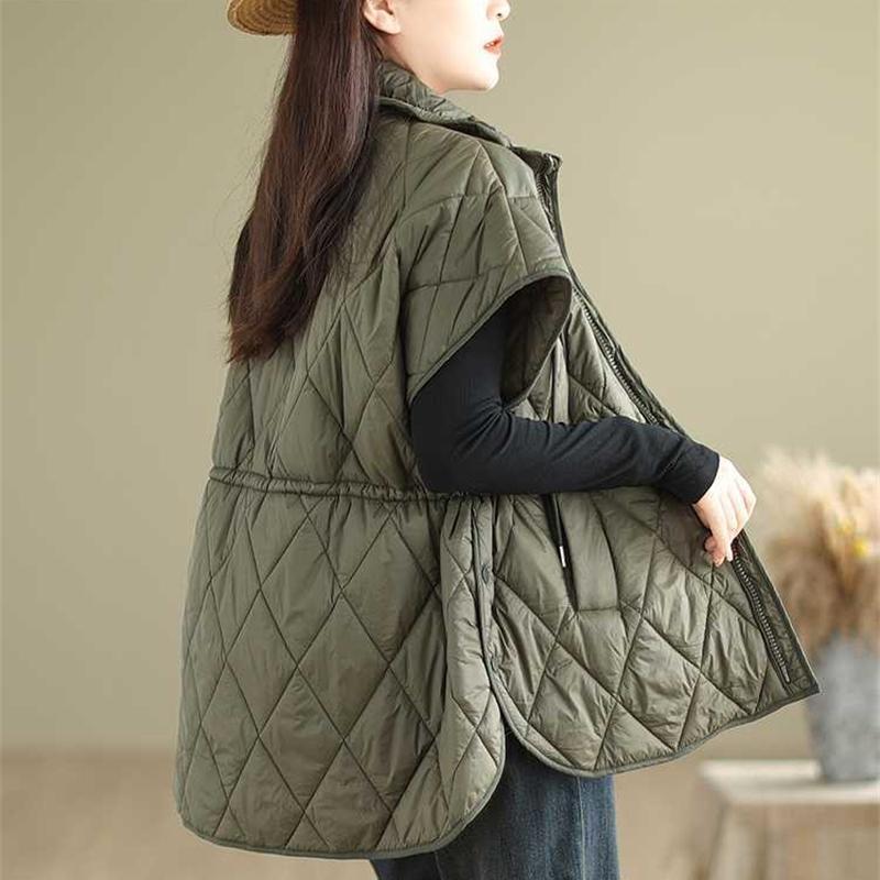 Women's Cotton Vest Autumn Winter Fashion Simplicity Comfortable Down Cotton Waistcoat Temperament Versatile Ladies Jacket