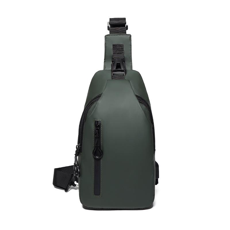 New Men's Crossbody Chest Bag: Casual, Large-Capacity, Water-Repellent, Korean-Style Motorcycle Backpack