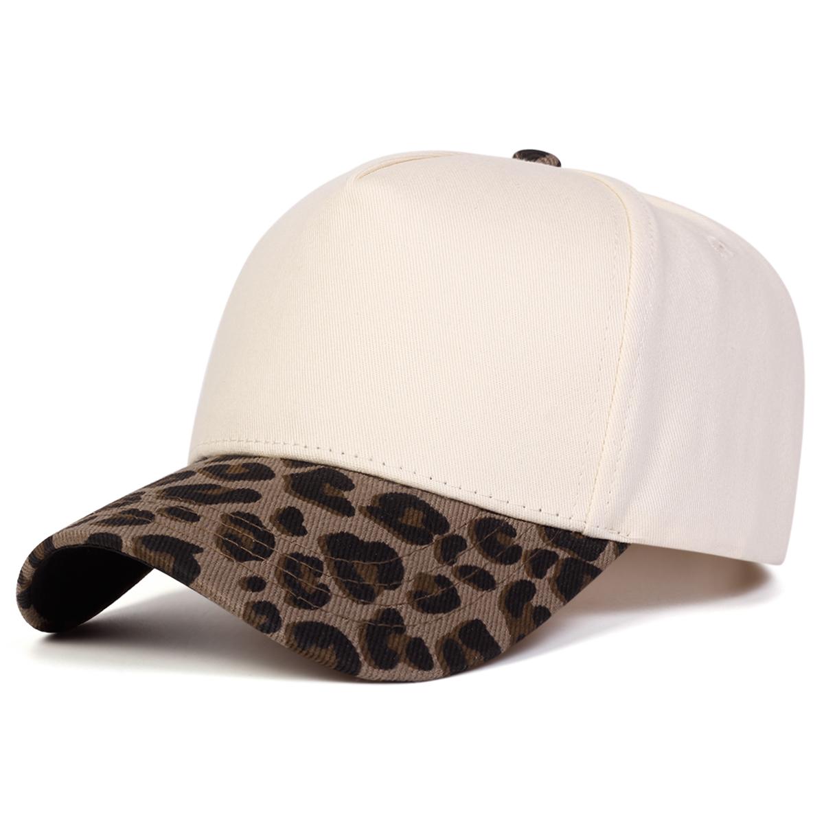 

Унисекс Кепка бейсболка с пятью клиньями, регулируемая, с цветными блоками, персонализированные кепки, весна-осень, для улицы, спорт, путешествия, для женщин и мужчин леопардовый