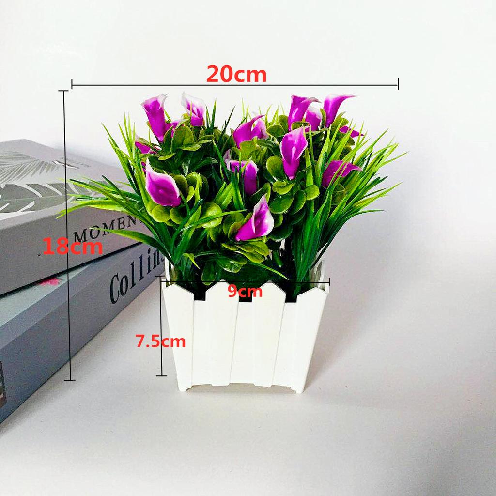 20 Artificial Plant Potted Artificial Flower Bonsai Calla Lily Fence Artificial Flower Ornament