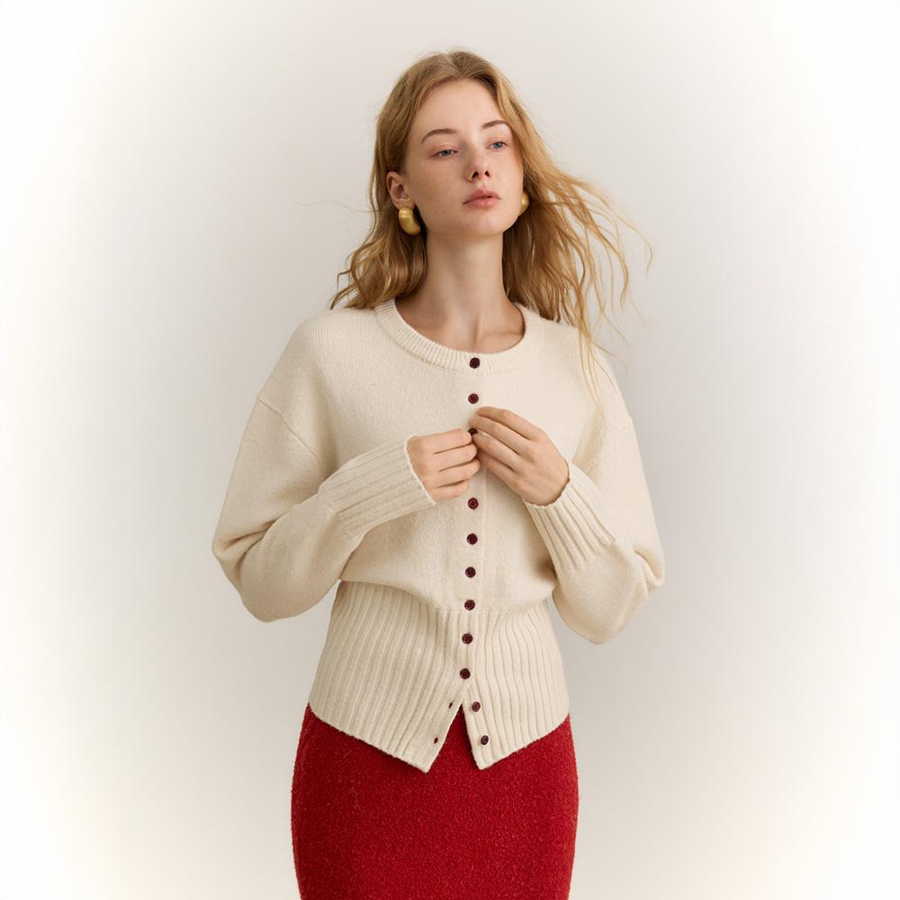 Yyiam Yy_Crew Neck Sweater Cardigan