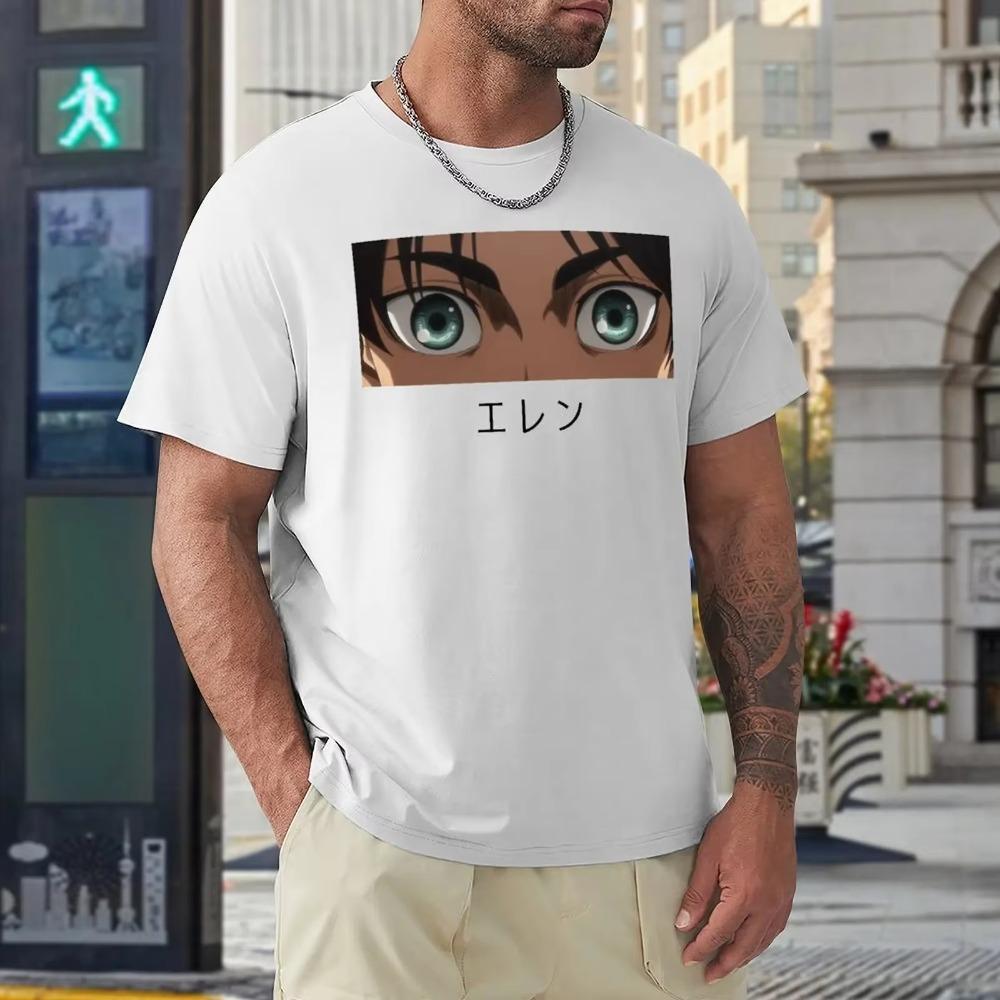 Eren Eyes Titan Classic Tees Graphic Vintage T-shirt Crewneck  Sports  Funny Fitness Eur Size