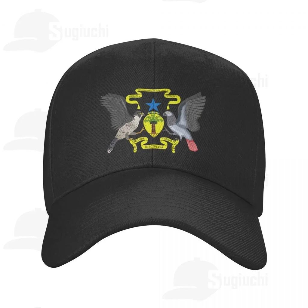 2025 National Emblem Of Sao Tome And Principe Coat Of Arms Sun Baseball Cap Dad Hats Adjustable For WoUnisex WoWoUnisex Unisex Outdoor Hat