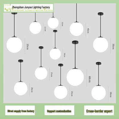 Modern Minimalist Glass Sphere Pendant Light for Bar, Shop, and Mall Displays