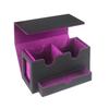 PU Leather Trading Card Deck Box Board Game Card Carrying Organizers Scratch Resistant Card Storage Case with Drawer
