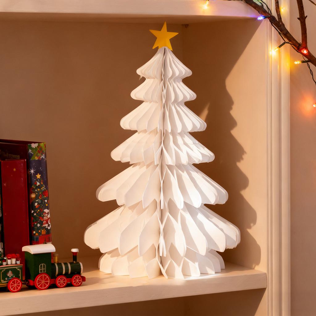 Honeycomb Christmas Ornaments, Christmas Tree , Santa Hats, Paper Hanging Garlands