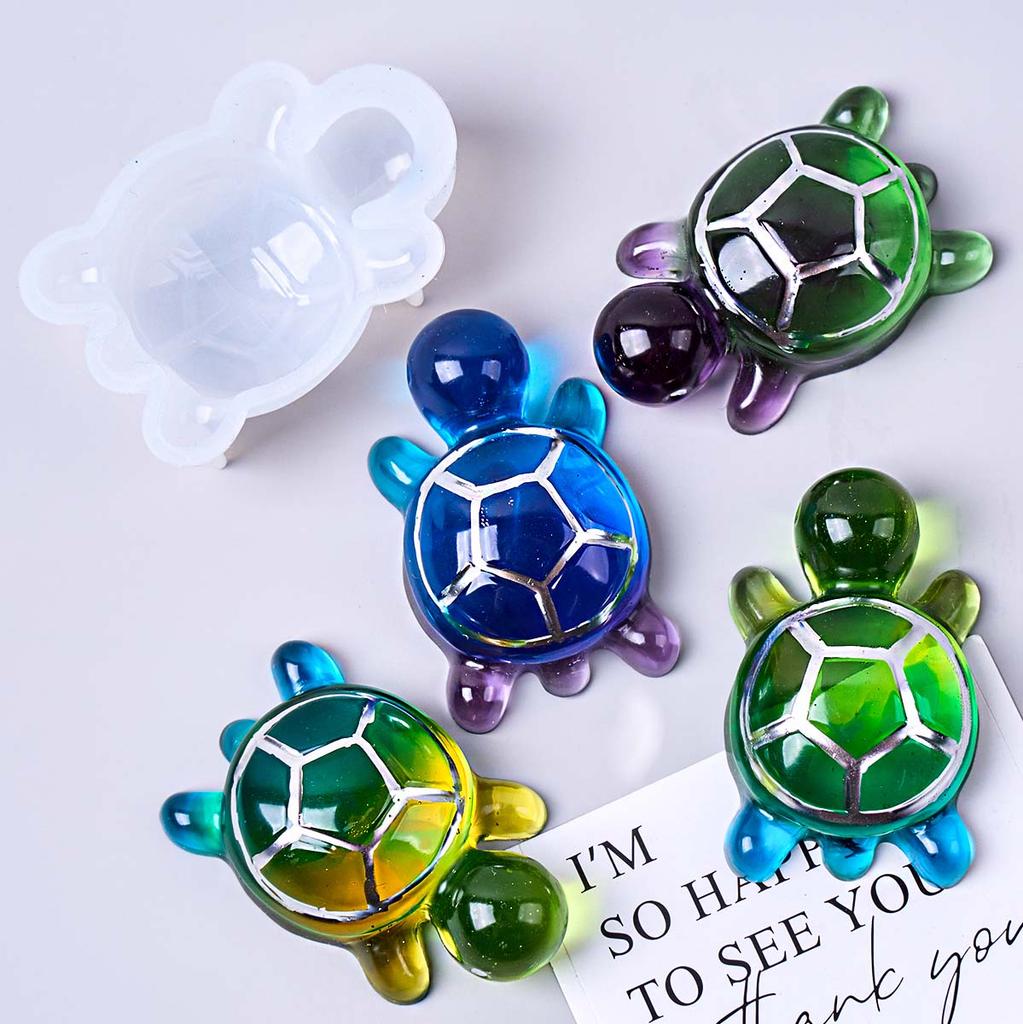 Simulation Schildkröte Silikonform DIY Handgemachte Tierornamente UV Epoxidharz Gips Gussformen Heimdekor Handwerk Geschenke