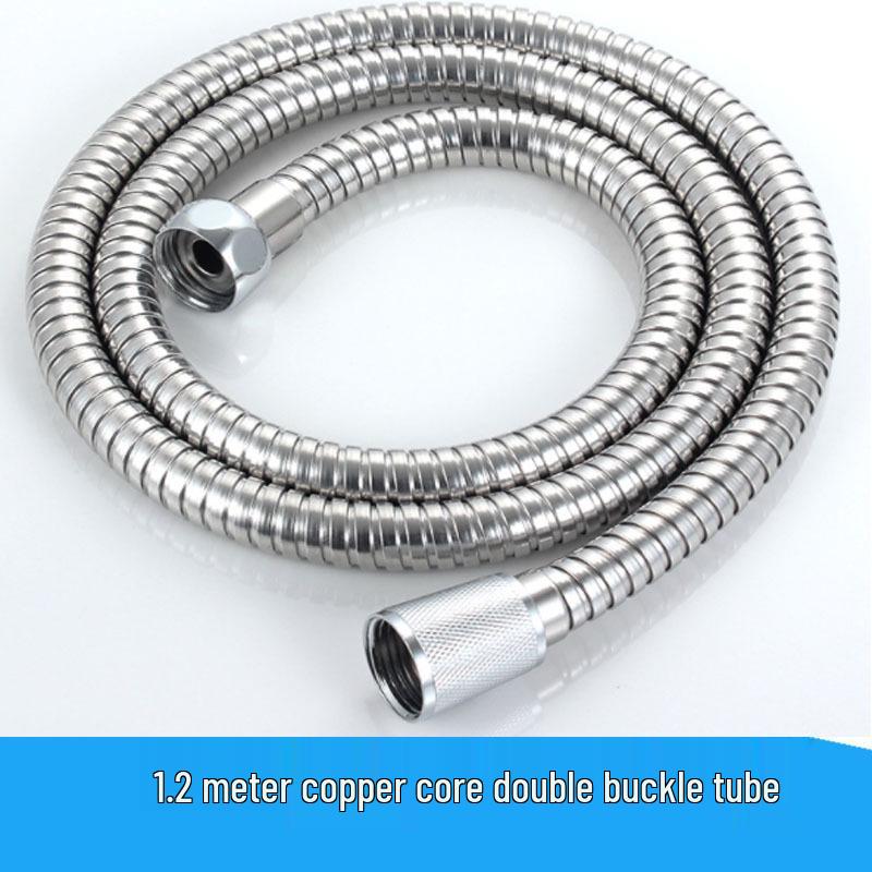 Pressurized Stainless Steel Shower Hose, Explosion-Proof, High-Temperature Resistant, 1.5/2 Meters for Home Use