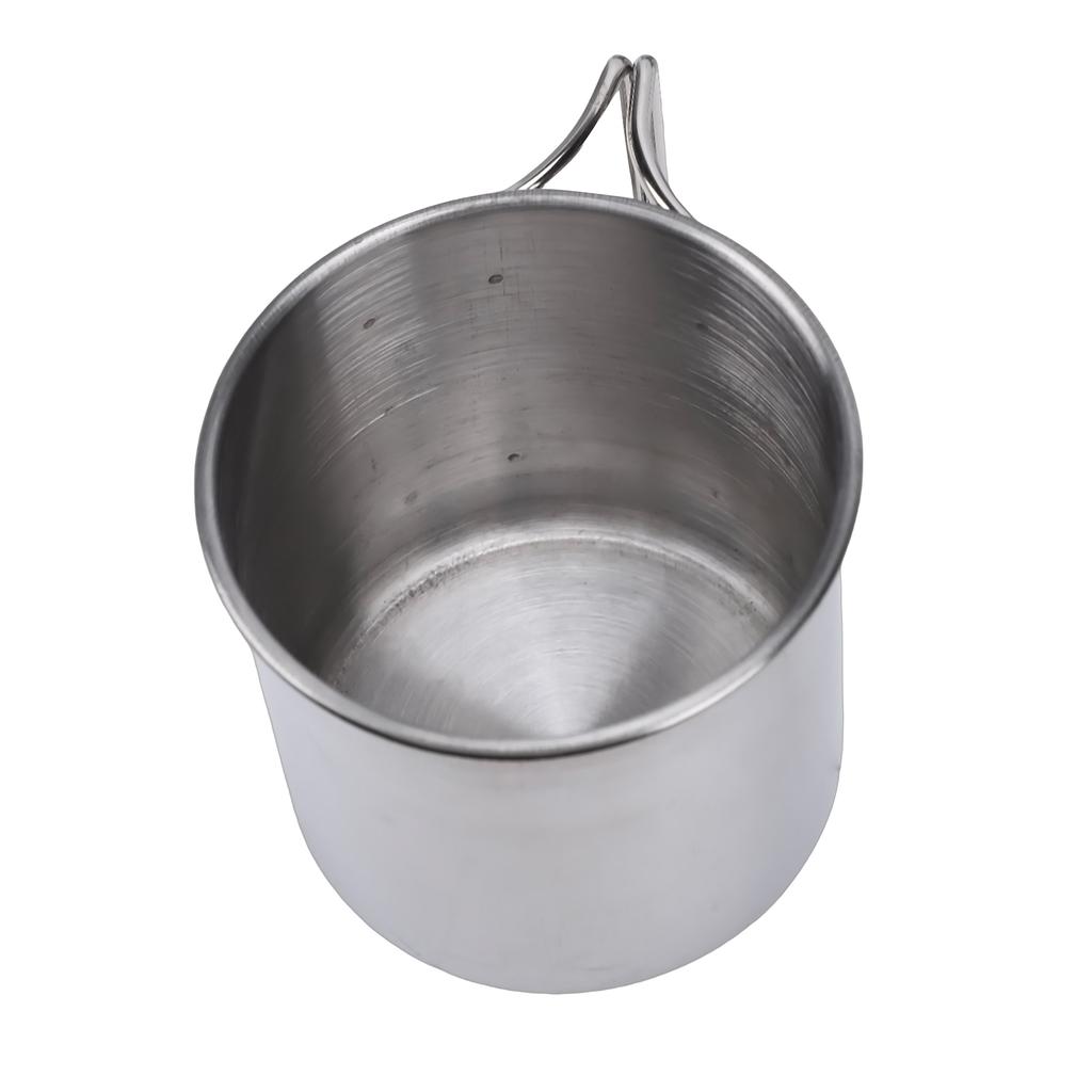 6 Pcs Camping Cookware Set Stainless Steel Utensils Pot Pan Plate Cup Kit for Outdoors Picnic Hiking (CW 304) 6 Piece
