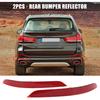 EVGATSAUTO Rear Bumper Reflector, 2PCs Rear Tail Bumper Reflector Assembly Decorative Replacement for X5 F15 2014 2015 2016 2017 2018 63147290091