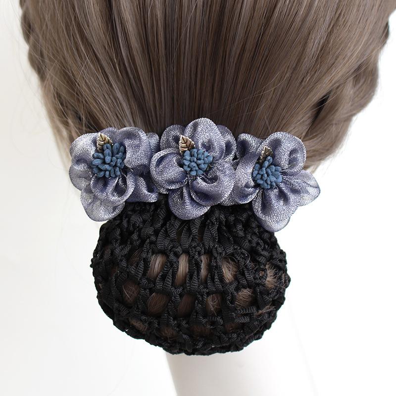 Nurse Head Flower Hair Mesh Pocket Disc Hair Stewardess Hair Mesh Cover Hotel Restaurant Waiter Work Headgear Hair Accessories