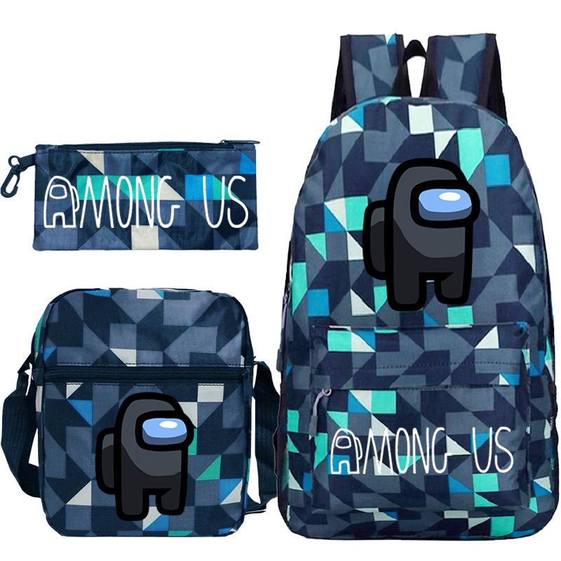 Game Merchandise Printed Schoolbag Three-Piece Backpack Set