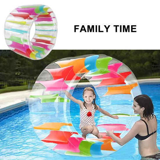 Colorful Inflatable Water Wheel Pool Float Waterproof PVC Giant Roller Float Summer Children Swimming Pools Toy