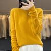 Women's Cashmere Waffle Knit Cardigan - Versatile Round Neck Sweater for Autumn/Winter