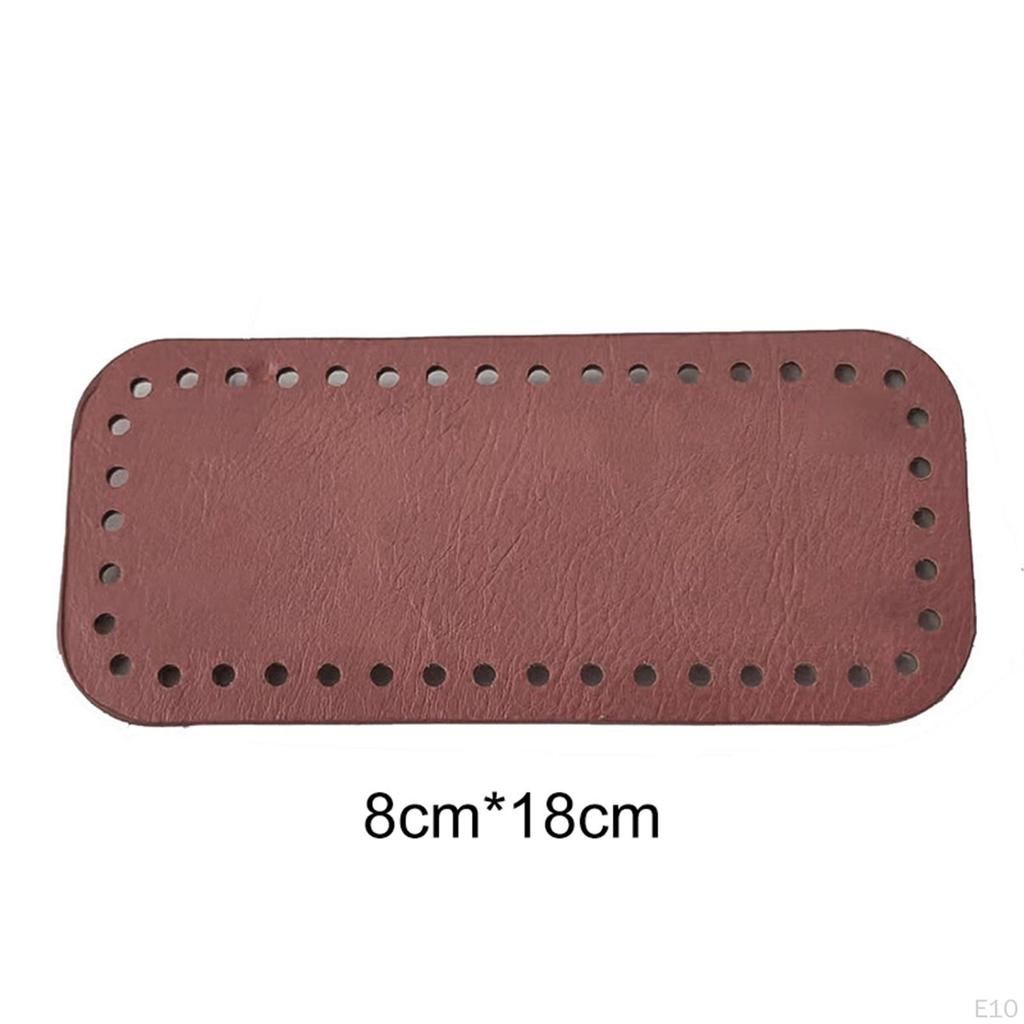 Bottom for Crochet, 1PC PU with Feet, Leather Holes Knitting Purse ,