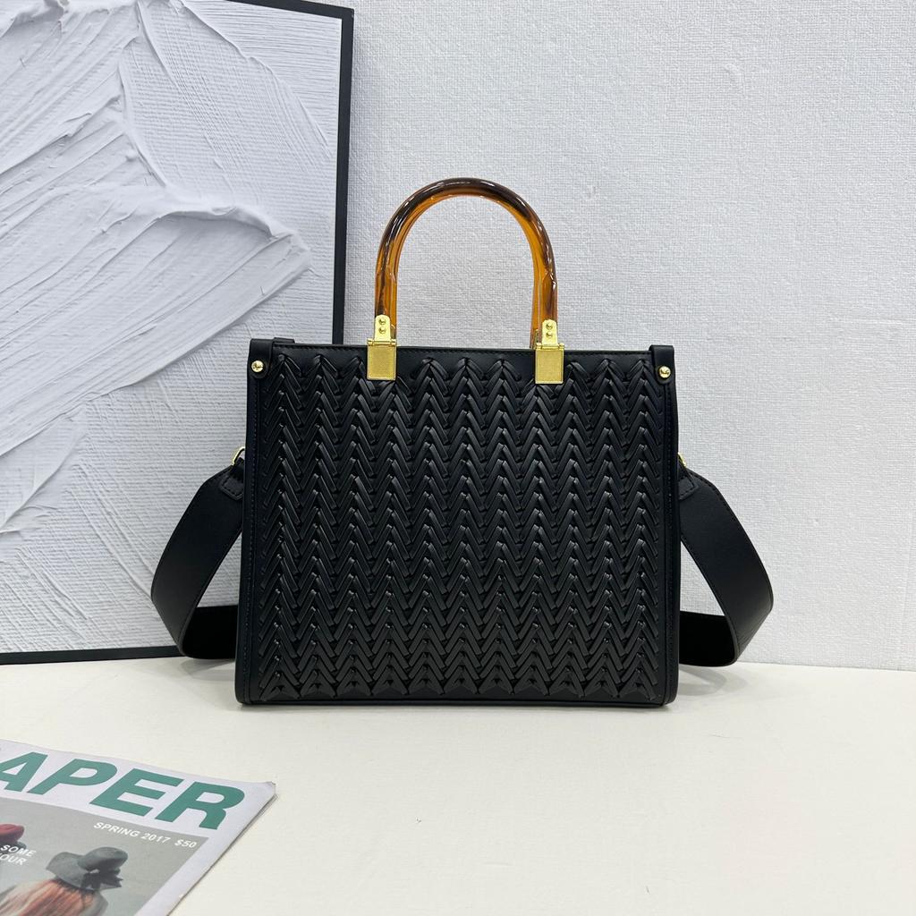 Pure Hand Woven Bamboo Handbag Light Luxury High Quality Star With Large Capacity Shoulder Bag