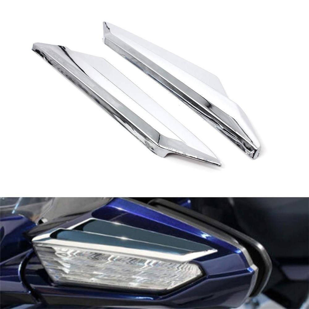 

For 2018-2020 Honda Goldwing GL1800 Chrome Fairing Rearview Mirror Cover Trim 2×
