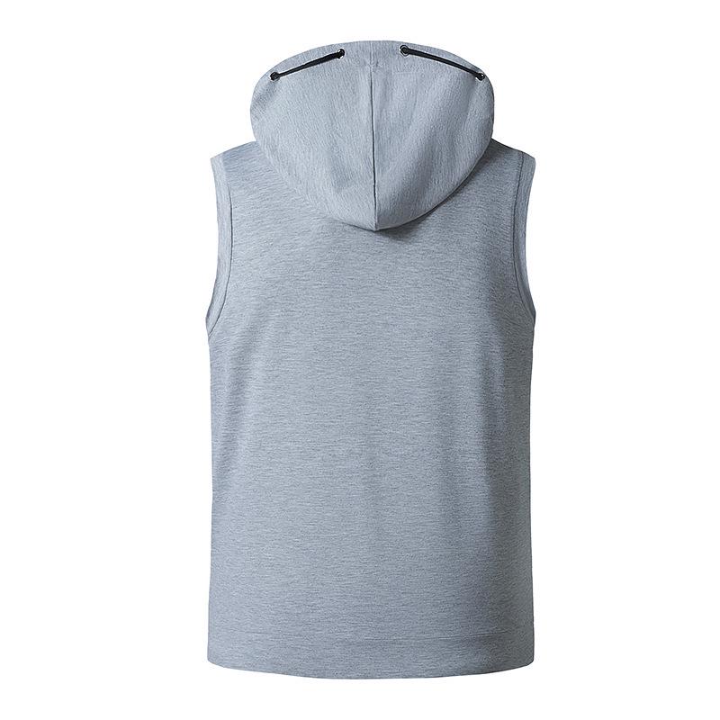 Men's Summer 2021 Fitness Hooded Vest - Casual Sleeveless T-shirt for Europe & America