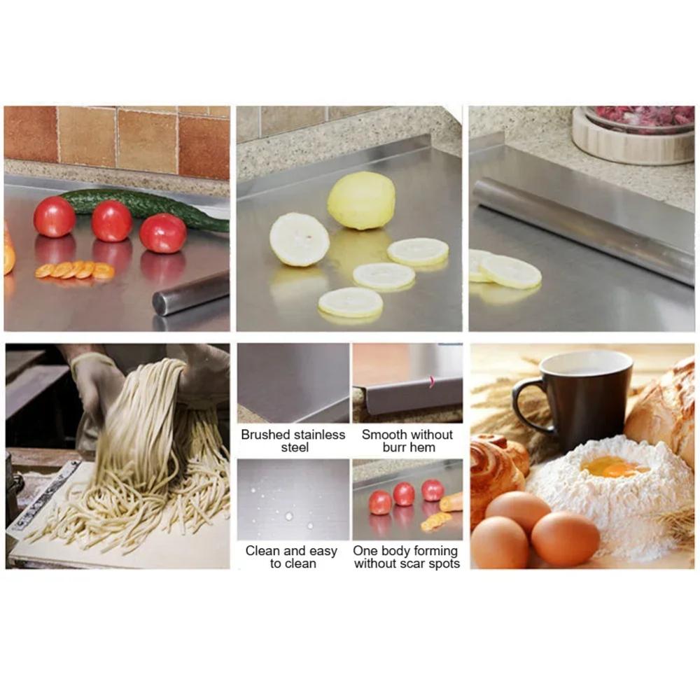 Large Size Household Stainless Steel Chopping Board Double Panel Multifunctional Pastry Baking Board Chopping Board Kitchenware