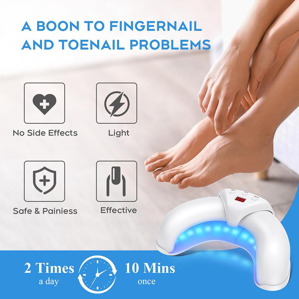 Wireless Nail Fungus Laser Device 45W 14pcs 470nm Blue Light 3-10 Minutes Toenails Anti Infection Paronychia Onychomycosis Care