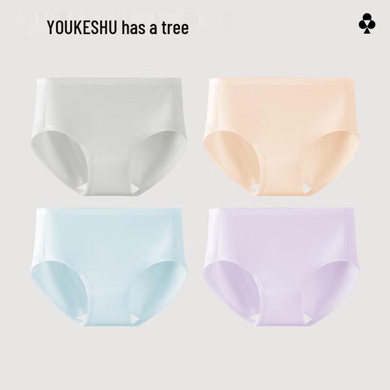 YouKeShu Women's 7A Antibacterial High-Waist Modal Briefs