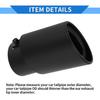 Slant Exhaust Tip, 1.2" - 2.4" Inlet 3.4" Outlet 5.3" Length Tailpipe Universal for Car Bolt on Stainless Steel Matte Black