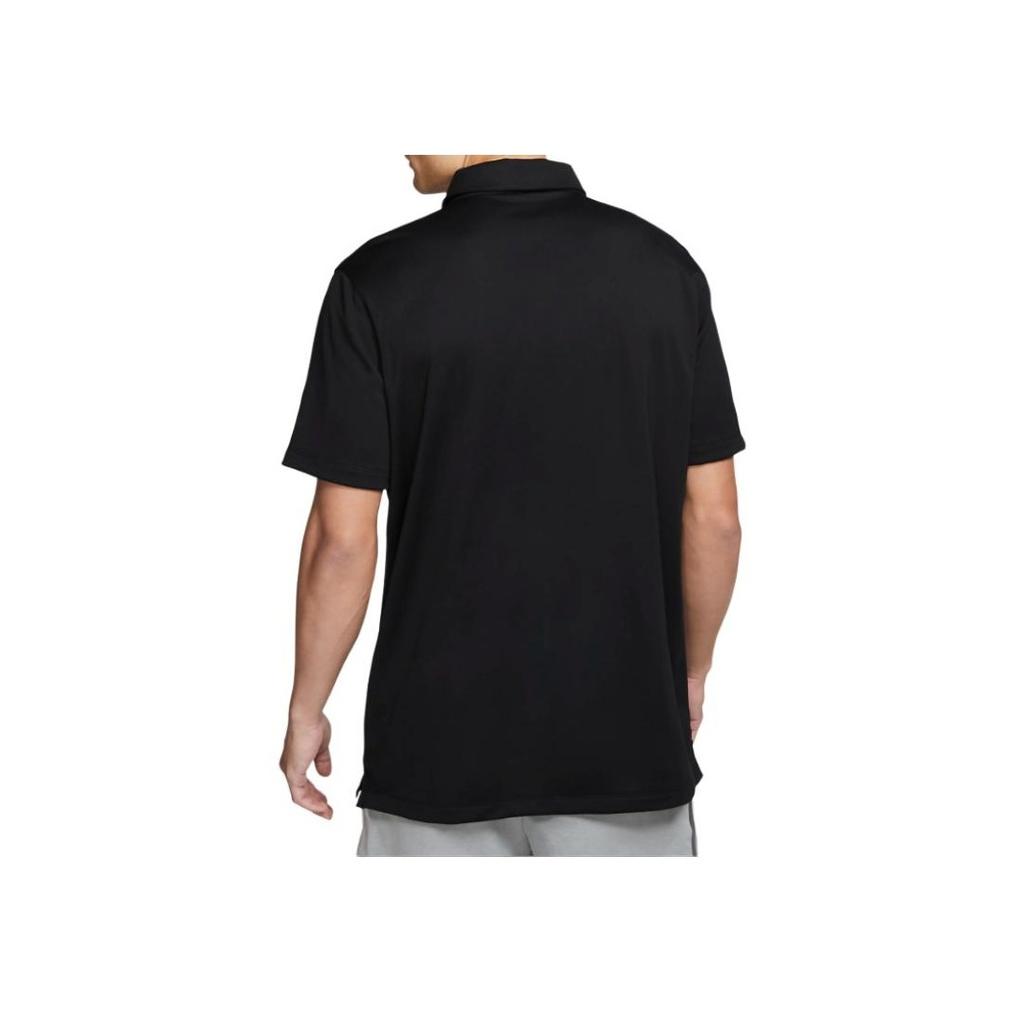 Nike Solid Color Polo Collar Short Sleeve Polo Shirt Men Tops Black CT4581-010