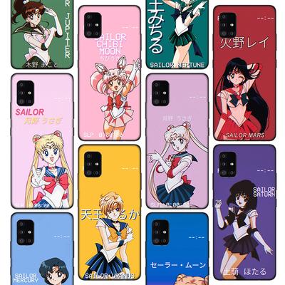 Funda de teléfono con dibujos de Sailor Moon para Samsung Galaxy A51, A52, A71, A72, A42, A32, A22, A12 5G, A02S, A31, A21S, M12, M21, M31S y M32.