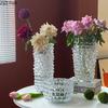 Transparent Wrinkle Glass Vase Desk Decoration Flower Arrangement Hydroponics Flower Pots Floral Vases Room Aesthetic Decor