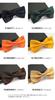 [TrendMarche] Bow Tie Easy To Put On and Take Off One-Touch [Navy 1 2-Piece Set Silky Gloss Simple] Adjustable Length Bow Tie Stylish Wedding MC