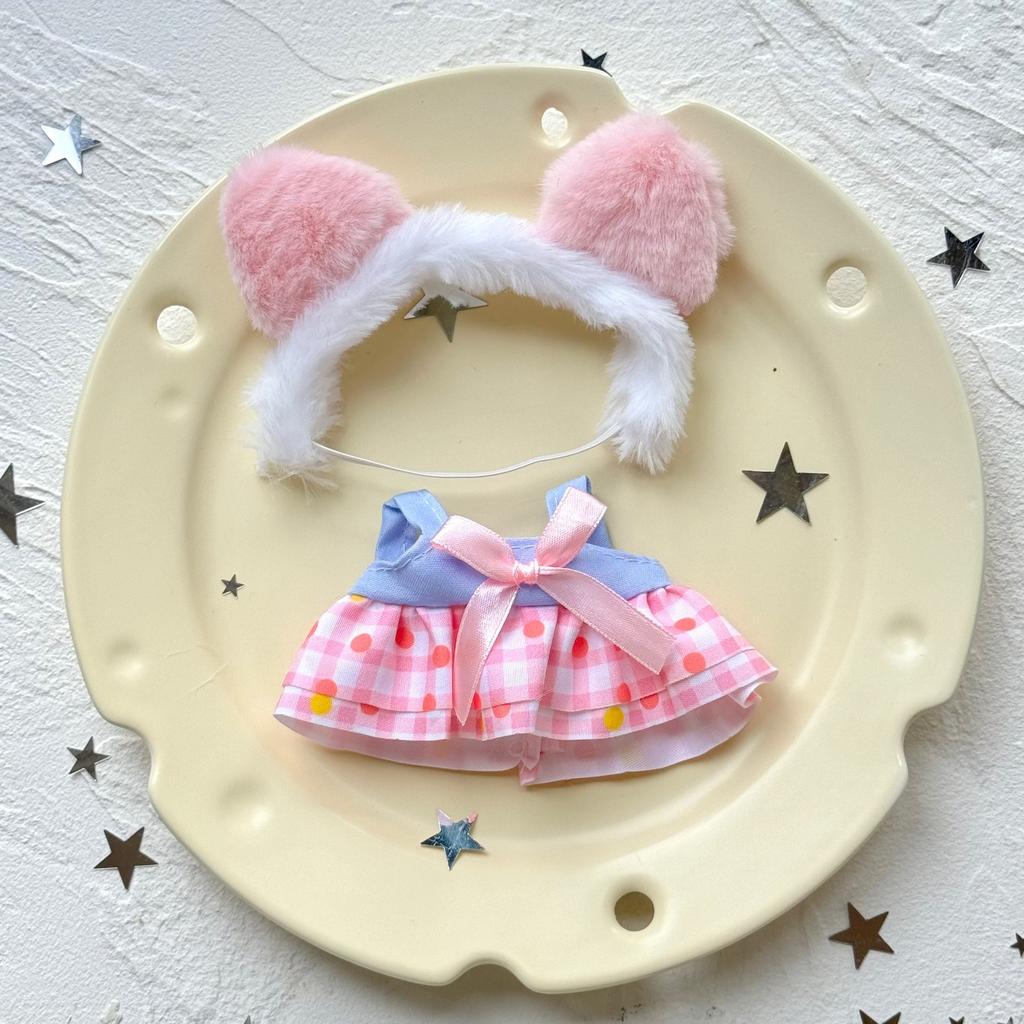 Pro 17cm panenku Labubu V2 V1 Šaty Oblečení Obleček Doplňky Oblečení pro idolovou panenku pro Dětský dárek Labubu Přívěsek Oblečení