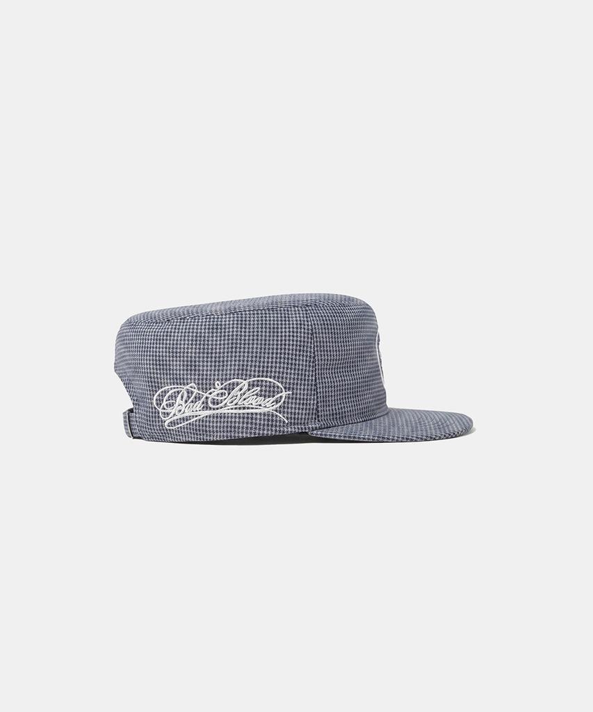 BADBLOOD Big B Logo Pillbox Cap - Navy Check