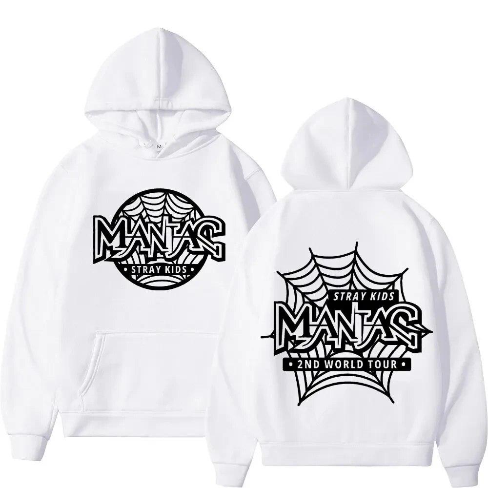 

Альбом Unisexiac 2nd World Tour Graphic Унісекс Жіночі вінтажні світшоти в стилі хіп-хоп Вулична мода Великі пуловери Stray Kids Hoodi Unisex XL