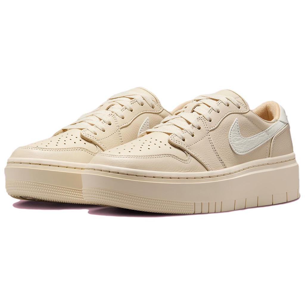New Jordan Air Jordan 1 Cushioning Anti Slip And Wear Resistant Low Top Vintage Basketball Shoes Women's Ecru DH7004-200