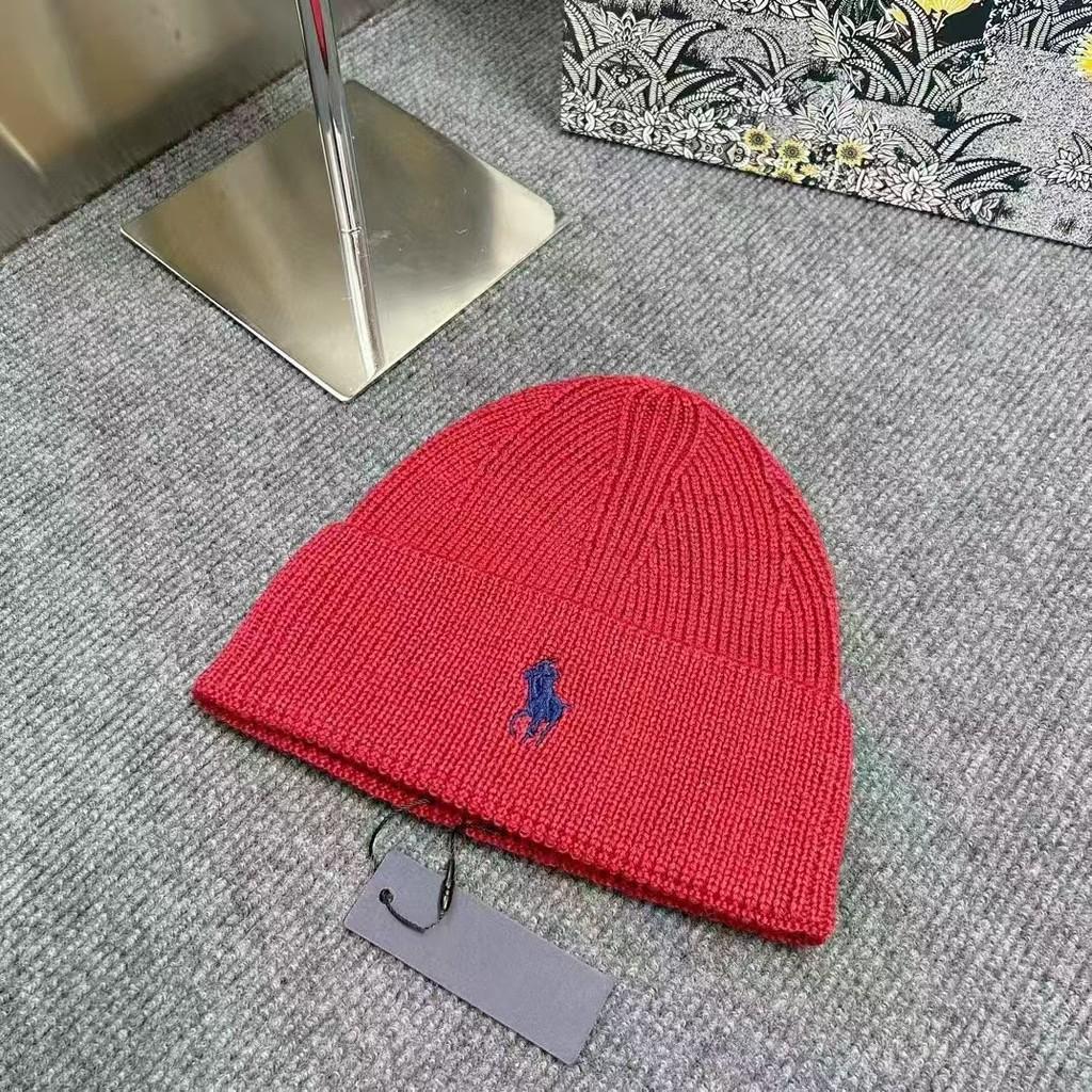 Cotton Knitted Hat With Classic Pony Pattern For Winter Cold Weather Wear