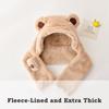 Kids Hat Scarf Set Thermal Fleece Set Winter Ear Protection Baby Toddler Cold Weather Beanie Neck Warmer Soft Warm Set Windproof Infant Cap