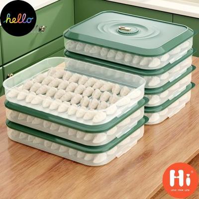Dumpling Organizer Stackable Cold Retention PP Convenient Use Refrigerator Organizer Kitchen Supplies